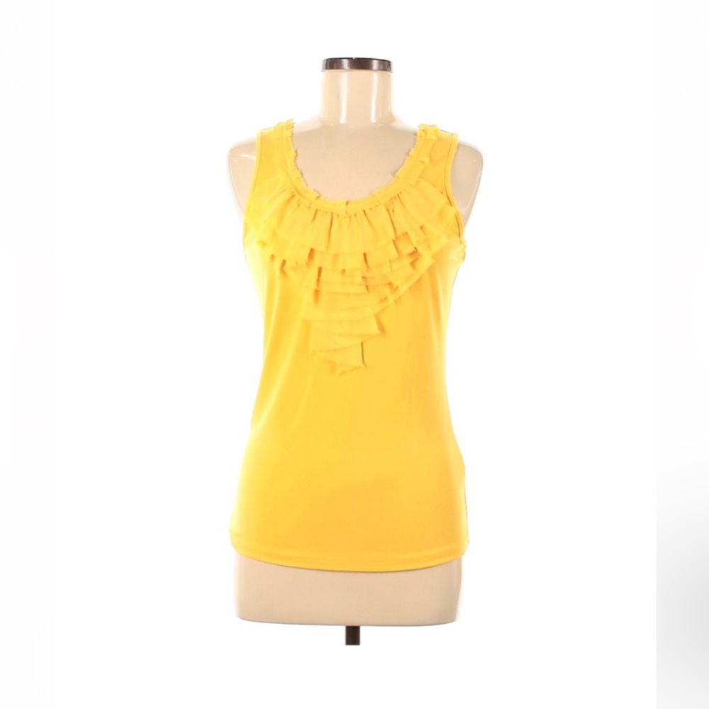 The Limited Yellow Ruffle Tank Top